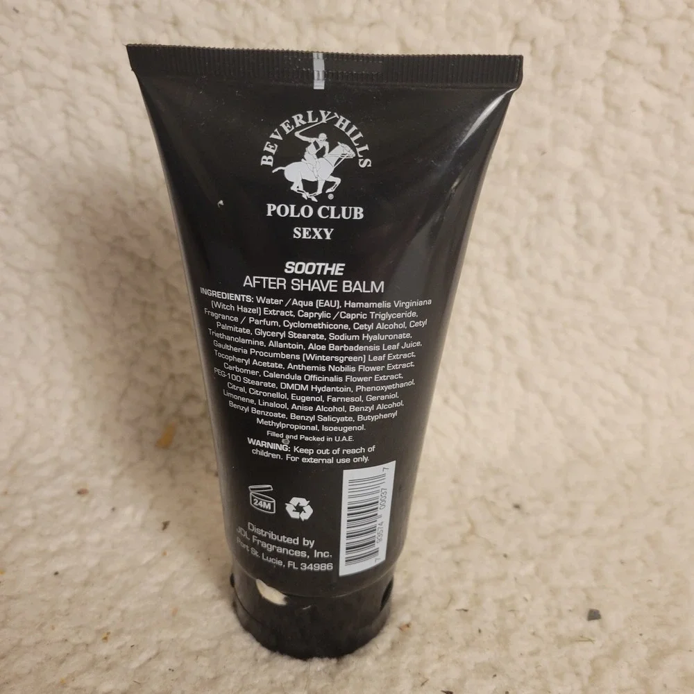 Beverly Hills Polo Club After Shave Balm Men 5oz Black Excellent Sexy Soothe